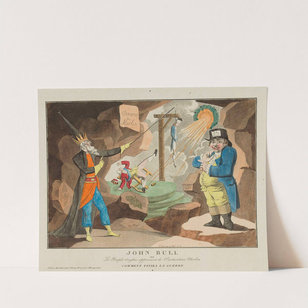 John Bull ou le Peuple Anglais apprenant de l’Enchanteur Merlin comment finira la guerre (1803) by Louis Lecoeur ou Le Coeur