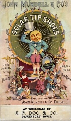John Mundell & Co’s solar tip shoes Made only by John Mundell & Co. Phila.