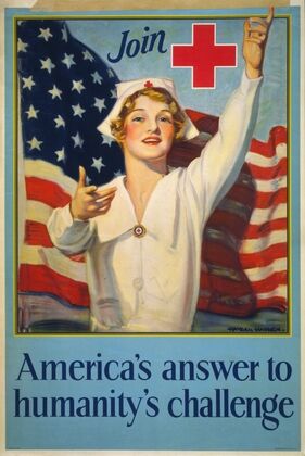 Join [Red Cross symbol] – America’s answer to humanity’s challenge