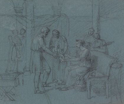 Joseph and Mary Show Jesus to Saint Anne