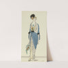 Manteau du soir en Satin bleu by Anonymous