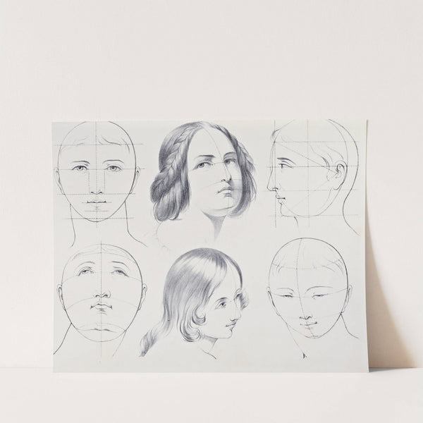 Julien&#039;s Studies of Heads pl 05 by Bernard-Romain Julien