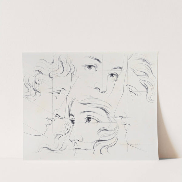 Julien&#039;s Studies of Heads pl 06 by Bernard-Romain Julien