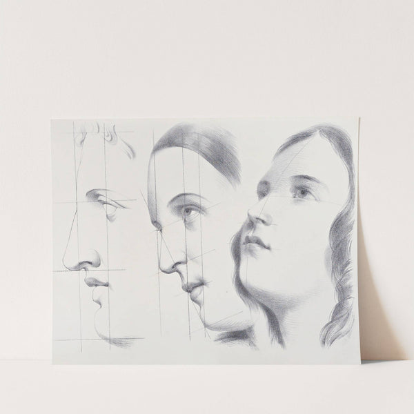 Julien&#039;s Studies of Heads pl 09 by Bernard-Romain Julien