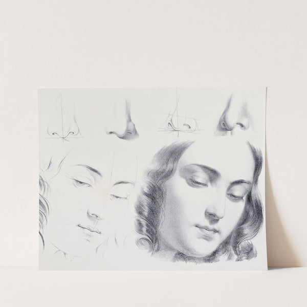 Julien&#039;s Studies of Heads pl 10 by Bernard-Romain Julien
