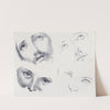 Julien&#039;s Studies of Heads pl 11 by Bernard-Romain Julien