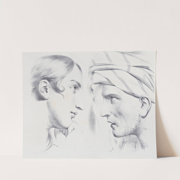 Julien&#039;s Studies of Heads pl 14 by Bernard-Romain Julien