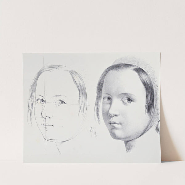 Julien&#039;s Studies of Heads pl 15 by Bernard-Romain Julien