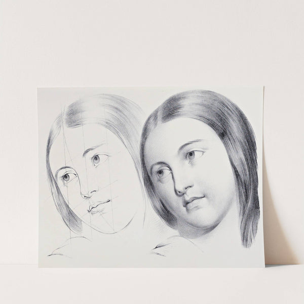 Julien&#039;s Studies of Heads pl 16 by Bernard-Romain Julien