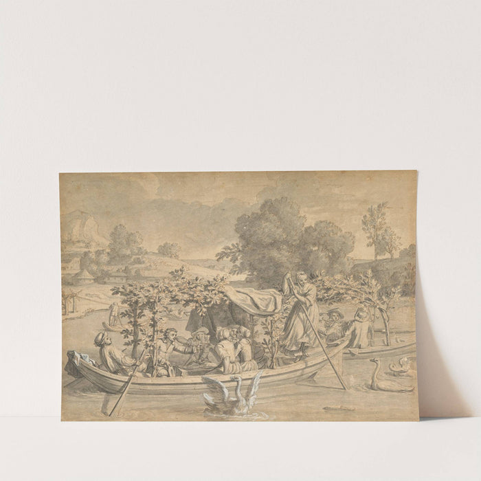 July; Amusements on the Water, (Juillet; les Divertissements sur l’eau) by Claude Simpol