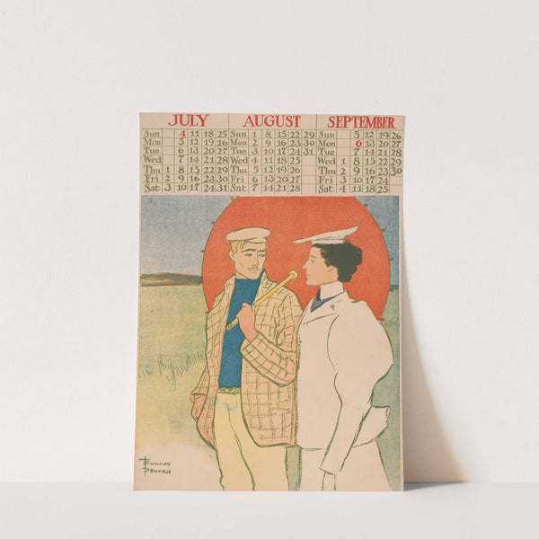 July August September 1897 calendar by Edward Penfield