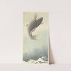 Jumping carp by Ohara Koson