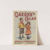 Jung und Alt trinkt Gaedke’s Cacao fabriken in Brünn und Hamburg (1895) by Imp. F. Champenois