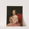 Junge Dame in rosafarbenem Atlaskleid (1846) by Ferdinand Georg Waldmüller