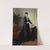 Junge Frau in langem schwarzen Kleid by Eugène Faure