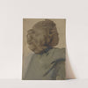 Junge mit Lockenkopf im verlorenen Profil nach rechts by Jakob Becker