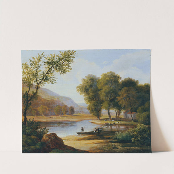Kahnfahrer in Landschaft by Friedrich Philipp Reinhold