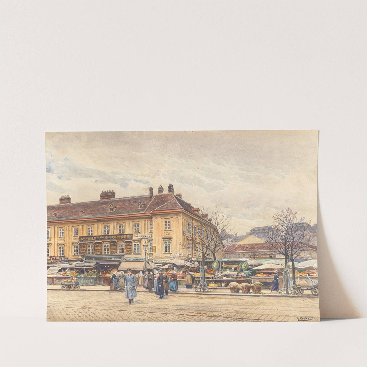 Kaiser Franz Joseph überquert den Naschmarkt by Ernst Graner