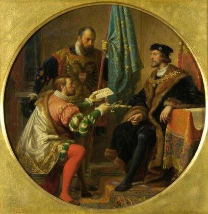 Kaiser Karl V. und König Franz I. bei Pavia 1525 (1868)