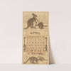 Kalender april met kangaroos by Theo van Hoytema
