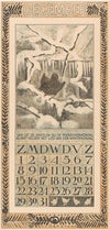 Kalenderblad december met winterkoninkje
