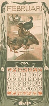 Kalenderblad februari met eenden