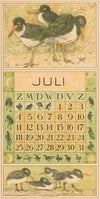 Kalenderblad juli met scholeksters