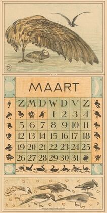 Kalenderblad maart met wulp