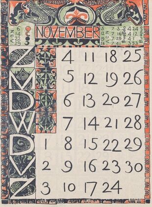 Kalenderblad november 1900