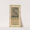 Kalenderblad november met vogel in de regen by Theo van Hoytema