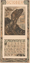 Kalenderblad oktober met leguaan
