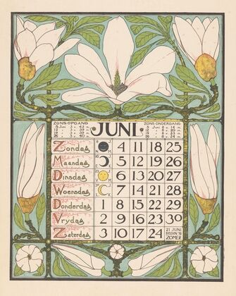 Kalenderblad voor juni 1899