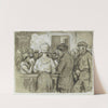 Kalenin, president of Soviet Russia, receiving and listening to the appeals and complaints of workers […] (1922) by Oscar Edward Cesare