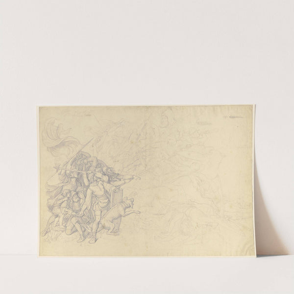 Kampf der Sachsen und Franken by Wilhelm von Kaulbach