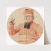 Kardinal mit erhobenem Glas by Eduard von Grützner