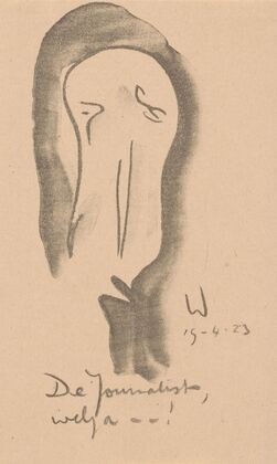 Karikatuur van een journalist (1923)