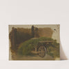 Karren mit geschnittenem Gras beladen by Jakob Becker