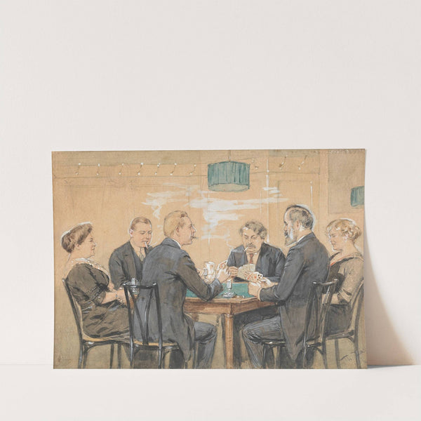 Kartenspieler im Kaffeehaus by Theodor Zasche