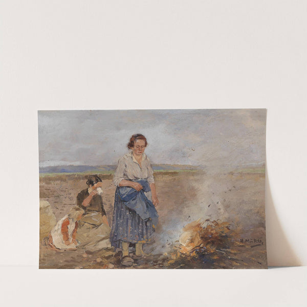 Kartoffelernte Feuer by Hugo Mühlig