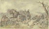 Kavallerieangriff gegen Infanterie, rechts ein sterbender Tambour