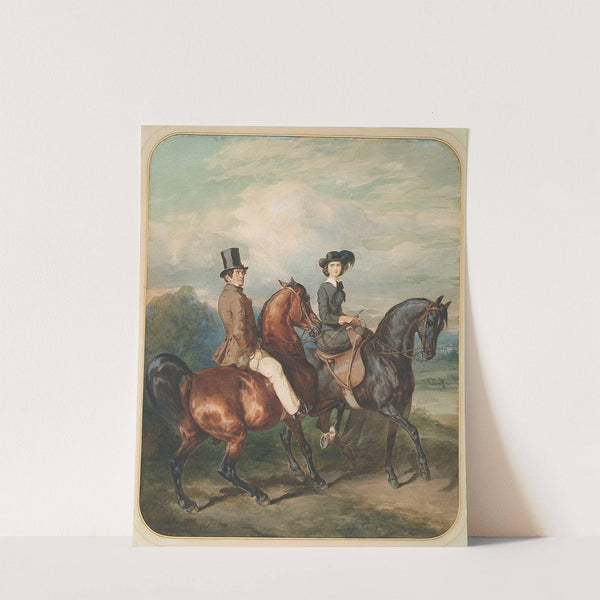 Kazimierz Łubieńskiwith his daughter Emilia on horseback (1856) by Juliusz Kossak