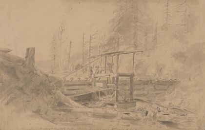 Kenedey Foster’s mill under the Bald Mountain Tenn. (1856)
