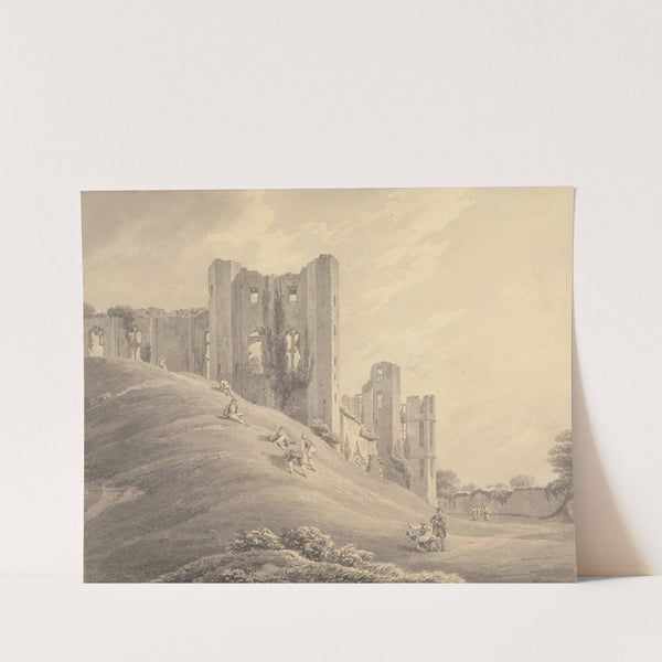 Kenilworth Castle, with Figures on the Hillside by Michael Angelo Rooker