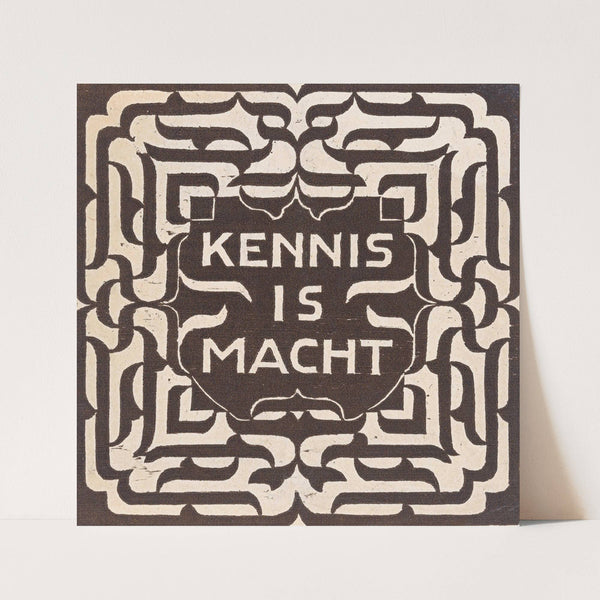 Kennis is macht (1874) by Carel Adolph Lion Cachet