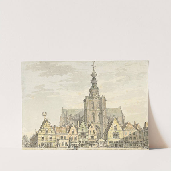 Kerk en Markt te Bergen op Zoom (1739) by Abraham de Haen the Younger