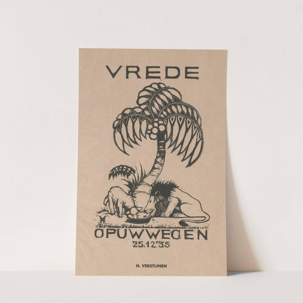 Kerstkaart van Henri Verstijnen (1935) by Henri Verstijnen