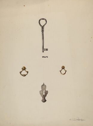 Key-Escutcheon-Drawer Pull
