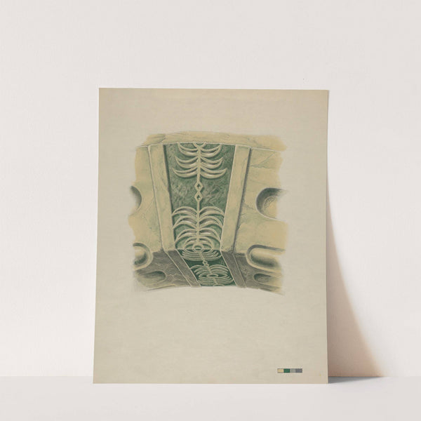 Keystone in Arch at San Juan Capistrano Mission by Randolph F. Miller