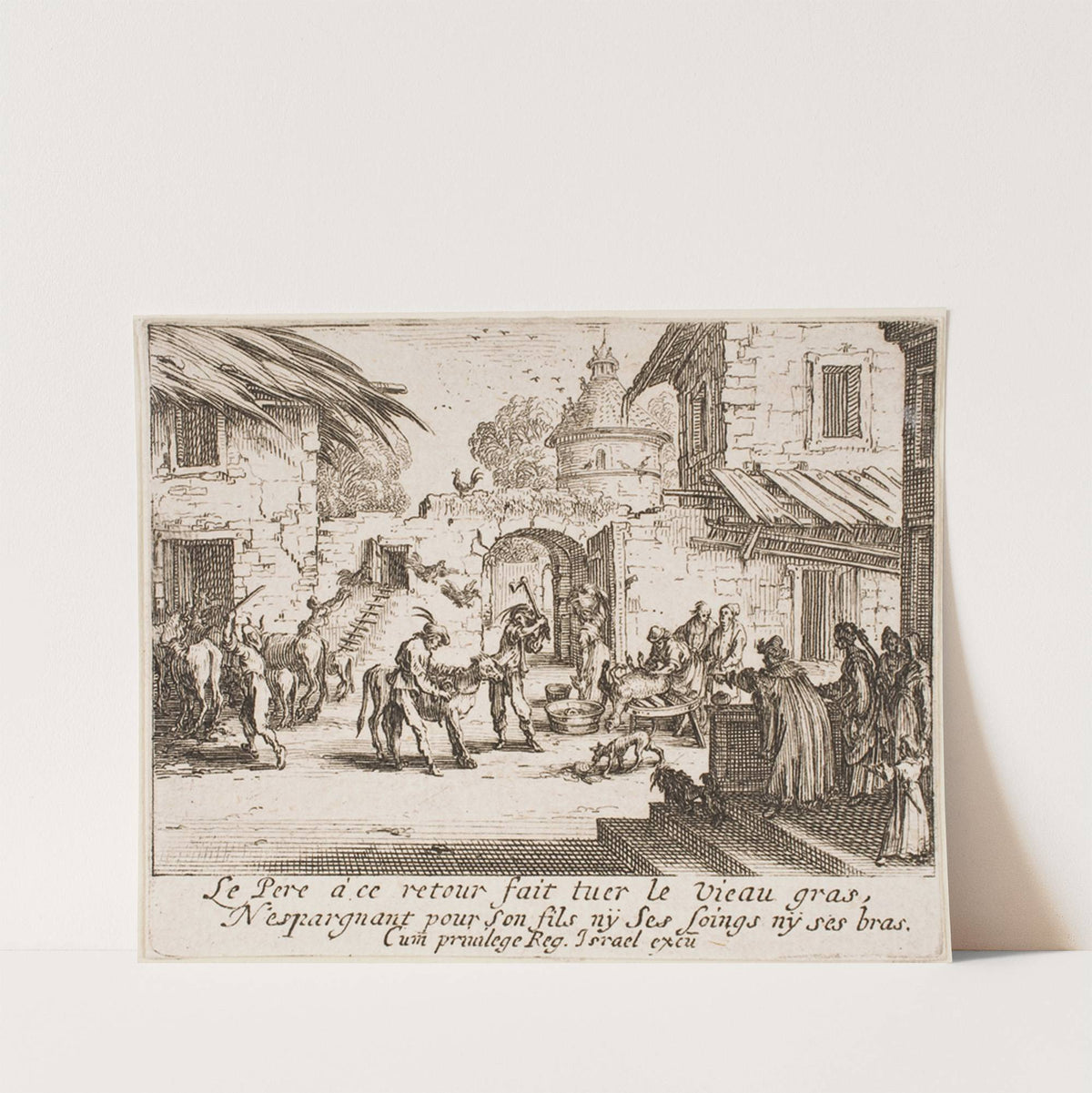 Killing the Fatted Calf (1635) by Jacques Callot