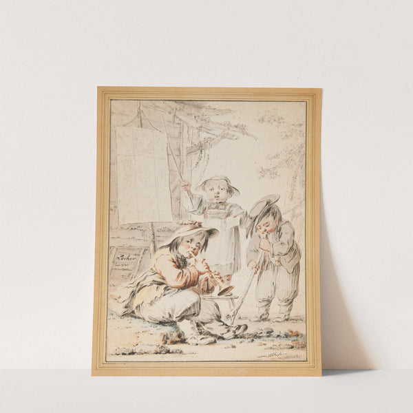 Kinder als Bänkelsänger by Gottfried Locher